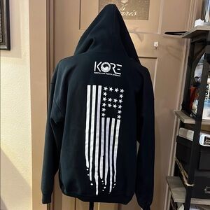 Black Hoodie with White Graphic
